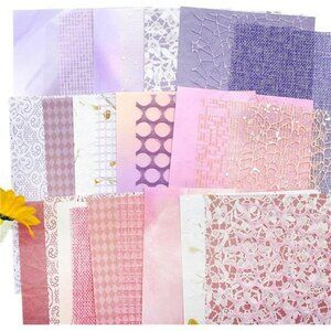 30 Pcs Textured Scrapbook Paper Set 5x7 DIY Journal Card Making Craft Kit